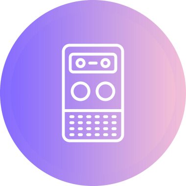 Radyo. Web simgesi basit illüstrasyon