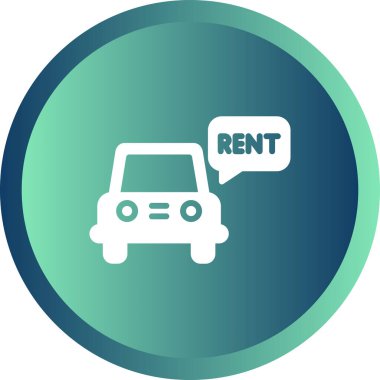 araba kira vektör simgesi