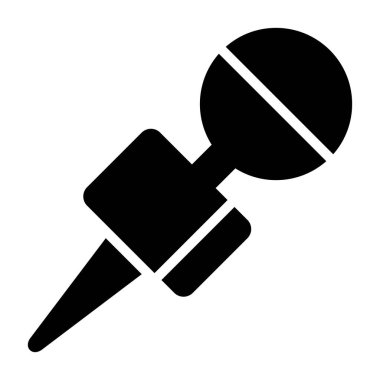 Modern mikrofon simgesinin vektör çizimi