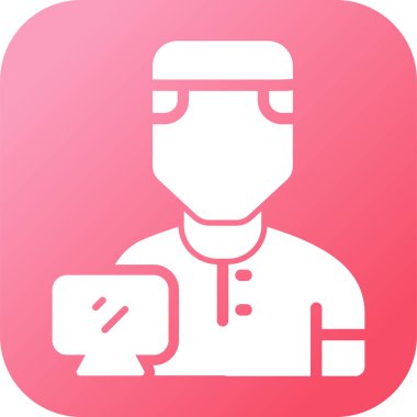 Doktor vektör simgesi Web tasarımınız için basit illüstrasyon.