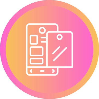 akıllı telefon web simgesi vektör çizimi