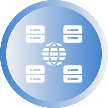 şebeke. Web simgesi basit illüstrasyon