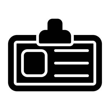 İş kartı vektör ince çizgi simgesi