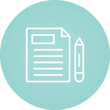 belge simgesi. Vektör. Basit taslak çizimi