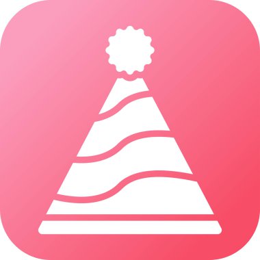 parti şapka web simgesi vektör illüstrasyonu