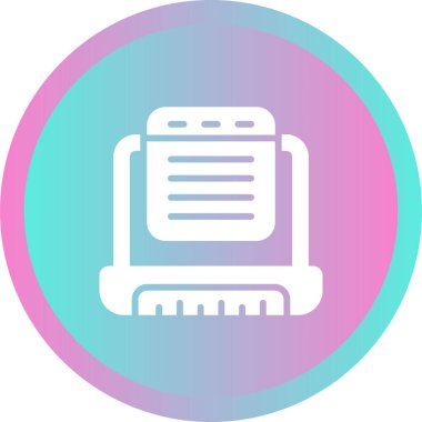 dizüstü bilgisayar simgesi, web basit illüstrasyon