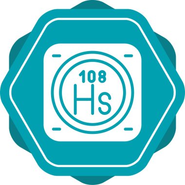 Metal kimyasal element ikon vektör çizimi