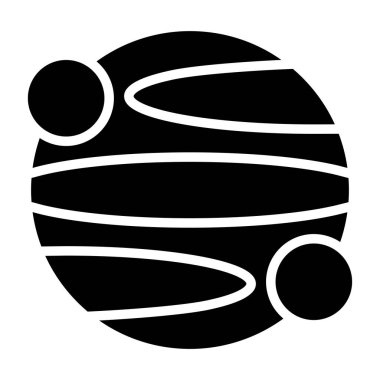 Gezegen simgesi, ağ basit illüstrasyon