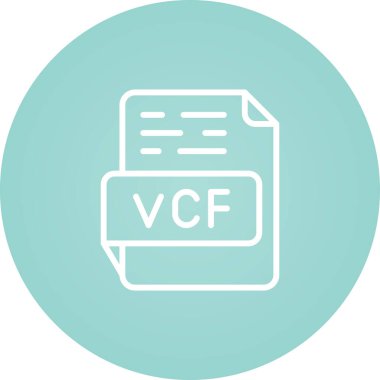 vcf file format icon, vector illustration