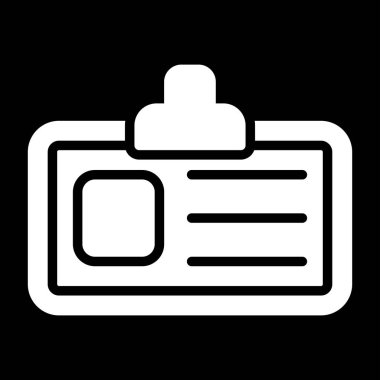 İş kartı vektör ince çizgi simgesi