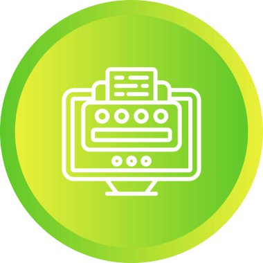 Yazıcı simgesi basit örnek