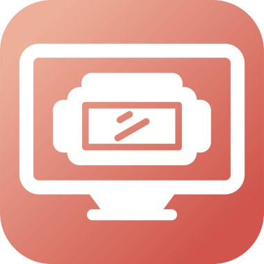 dizüstü bilgisayar simgesi, web basit illüstrasyon