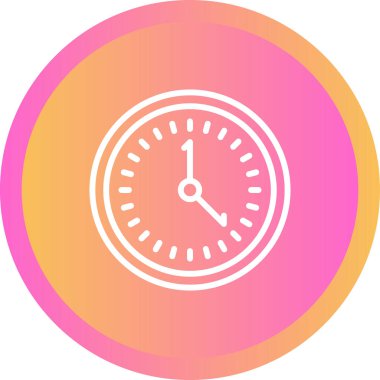 Saat simgesi, basit vektör illüstrasyonu