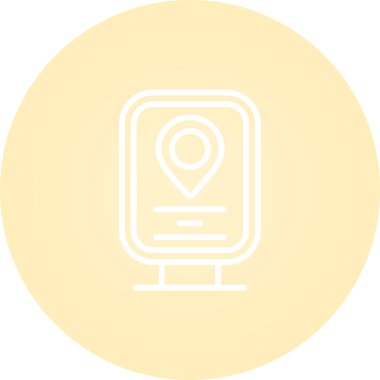 eşsiz konum pin vektör çizgisi simgesi