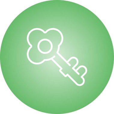 trend biçimi izole edilmiş arkaplanda anahtar simgesi