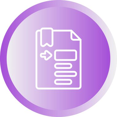 Belge. Web simgesi basit illüstrasyon