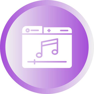 Müzik. Web simgesi basit illüstrasyon