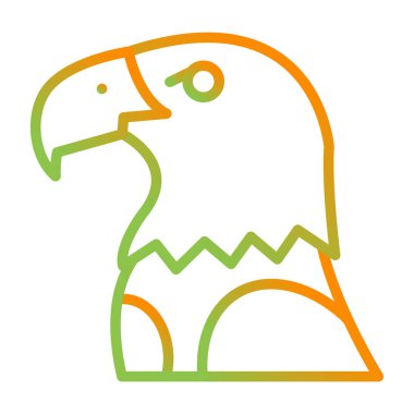 Düz stil olarak hayvan kartalı simgesi