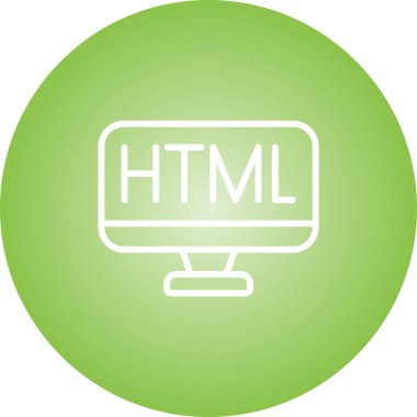 html glyph daire vektör simgesi dekoru