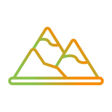 Bir dağ simgesinin vektör illüstrasyonu