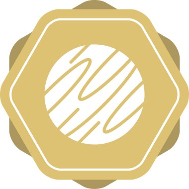 Satürn gezegeni. Ağ simgesi. vektör illüstrasyonu 