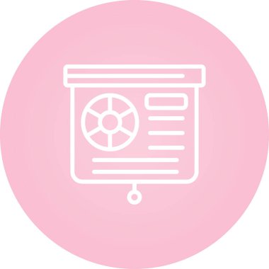  Sunum Slaytı Web simgesi vektör çizimi