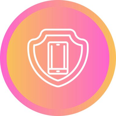 Web simgesi, vektör çizim kalkan 