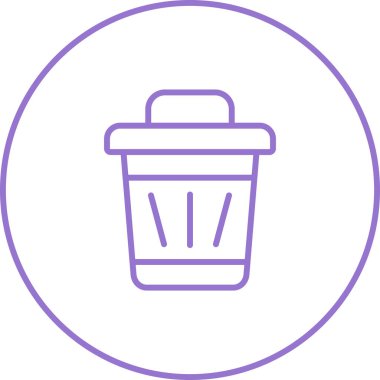 Çöp kutusu simgesi. vektör illüstrasyonu 