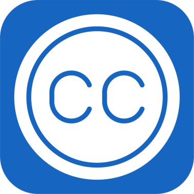 telif hakkı web simgesi, vektör çizim