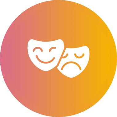 Üzgün emojili hüzünlü komedi maskeleri