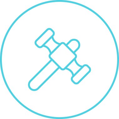 Çekiç simgesi, ağ basit illüstrasyon