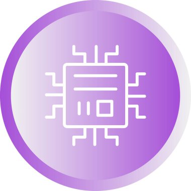 Çip. Web simgesi basit illüstrasyon