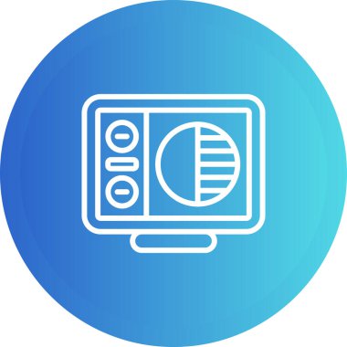 Masaüstü Bilgisayar Web simgesi vektör çizimi