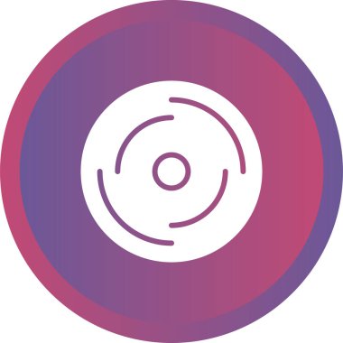 CD mi? Web simgesi basit illüstrasyon