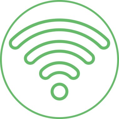 Wi fi ikonu. Kablosuz ağ vektör simgesini özetle 
