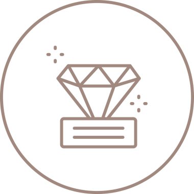 Elmas. Web simgesi basit illüstrasyon