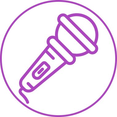 Modern mikrofon simgesinin vektör çizimi