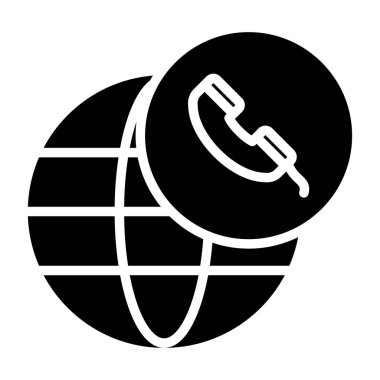 Bir telefon simgesinin vektör illüstrasyonu