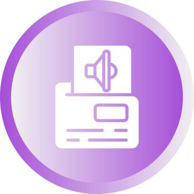 Konuşmacı. Web simgesi basit illüstrasyon