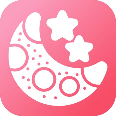 Ay ağ simgesinin vektör illüstrasyonu