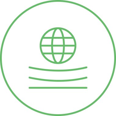 Dünya simgesinin vektör illüstrasyonu