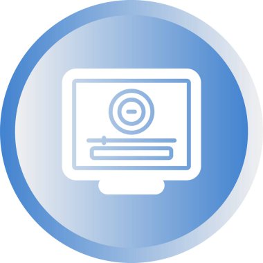 Masaüstü Bilgisayar Web simgesi vektör çizimi