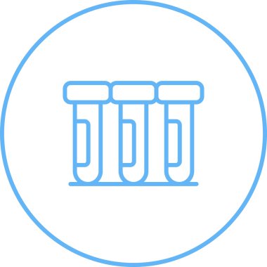 Test tüpleri. Web simgesi basit tasarım