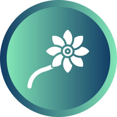 beautiful flower vector line icon