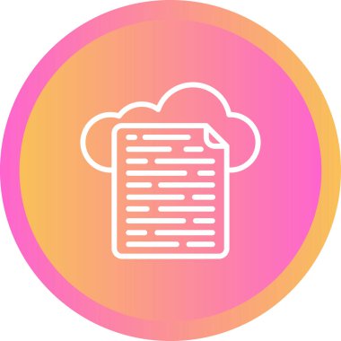 Bulut. Web simgesi basit illüstrasyon