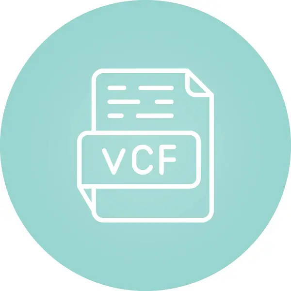 stock vector vcf file format icon, vector illustration