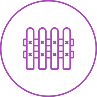 çit simgesi web basit illüstrasyon