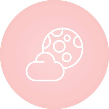 Ay ağ simgesinin vektör illüstrasyonu