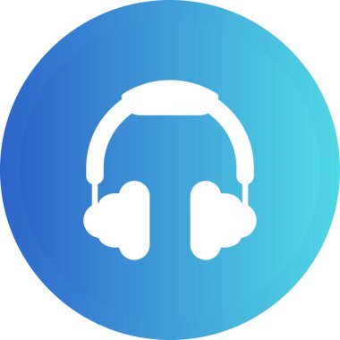 kulaklıklar web simgesi, vektör illüstrasyonu