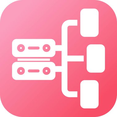 Sunucu. Web simgesi basit illüstrasyon